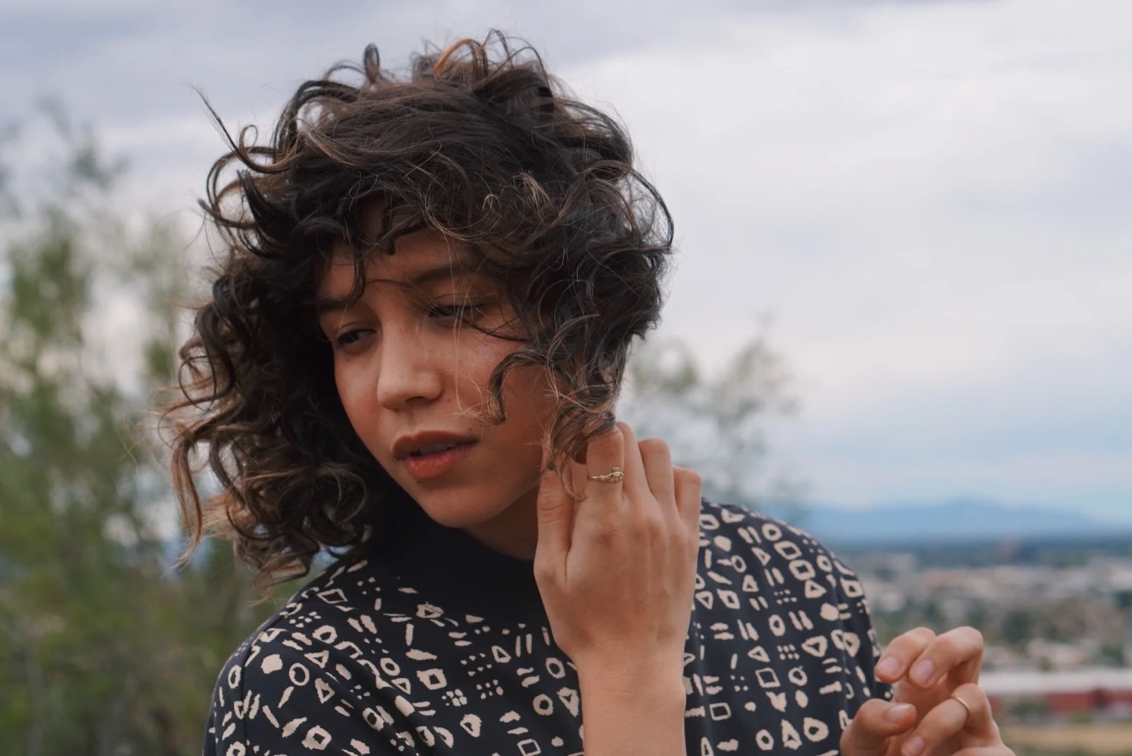 Original Vanessa Yvonne Hair portrait showing naturally curled hair